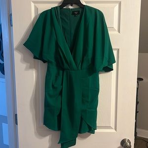 V Nexk formal dress. Emerald green